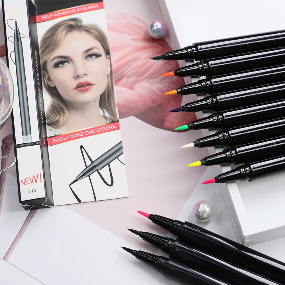 12 Colors Liquid Self Adhesive Eyelashes Eye Liner Pen