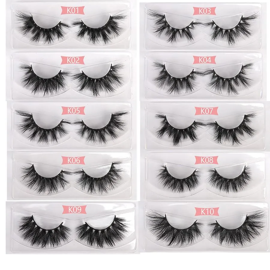 25 MM Lashes Wholesale 30/50/100 Pairs 3D Mink Eye Lashes With Tray No