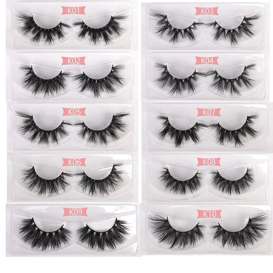 25 MM Lashes Wholesale 30/50/100 Pairs 3D Mink Eye Lashes With Tray No