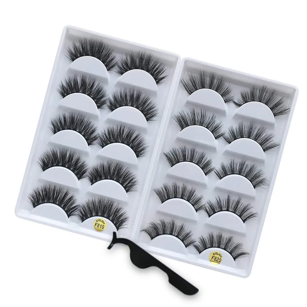 5 Pair Set - 3D Handmade Mink Faux Eyelashes