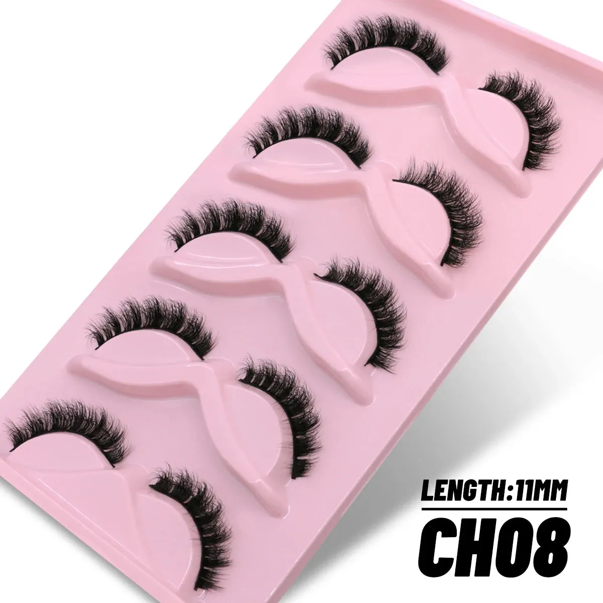 5/10 Pairs Fluffy Soft Wispy Fake Eyelashes