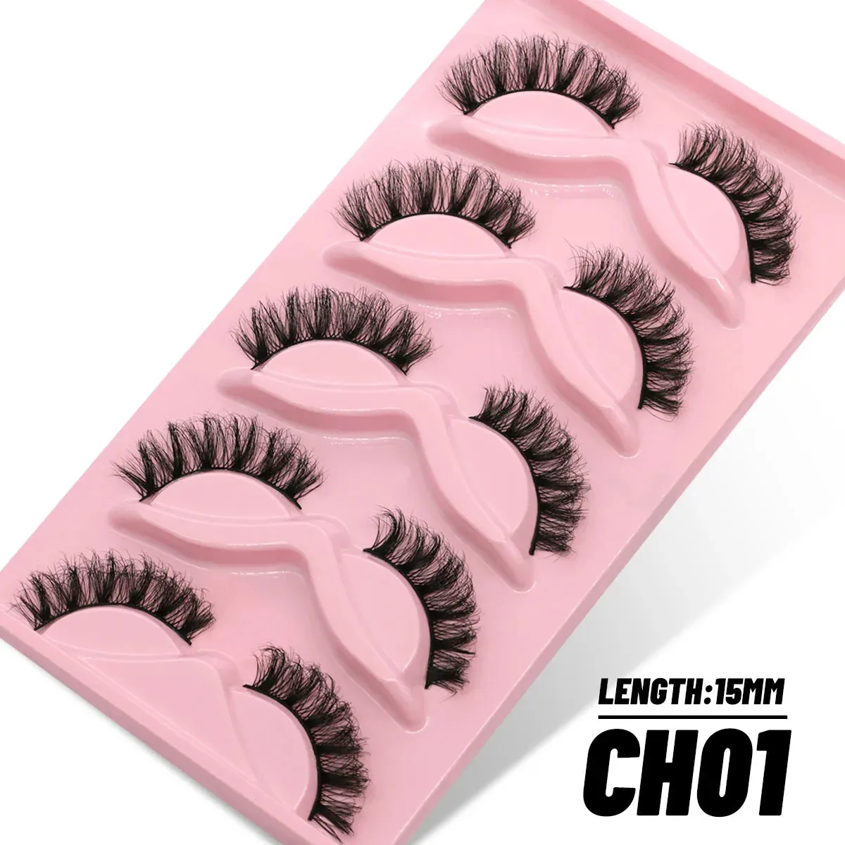 5/10 Pairs Fluffy Soft Wispy Fake Eyelashes