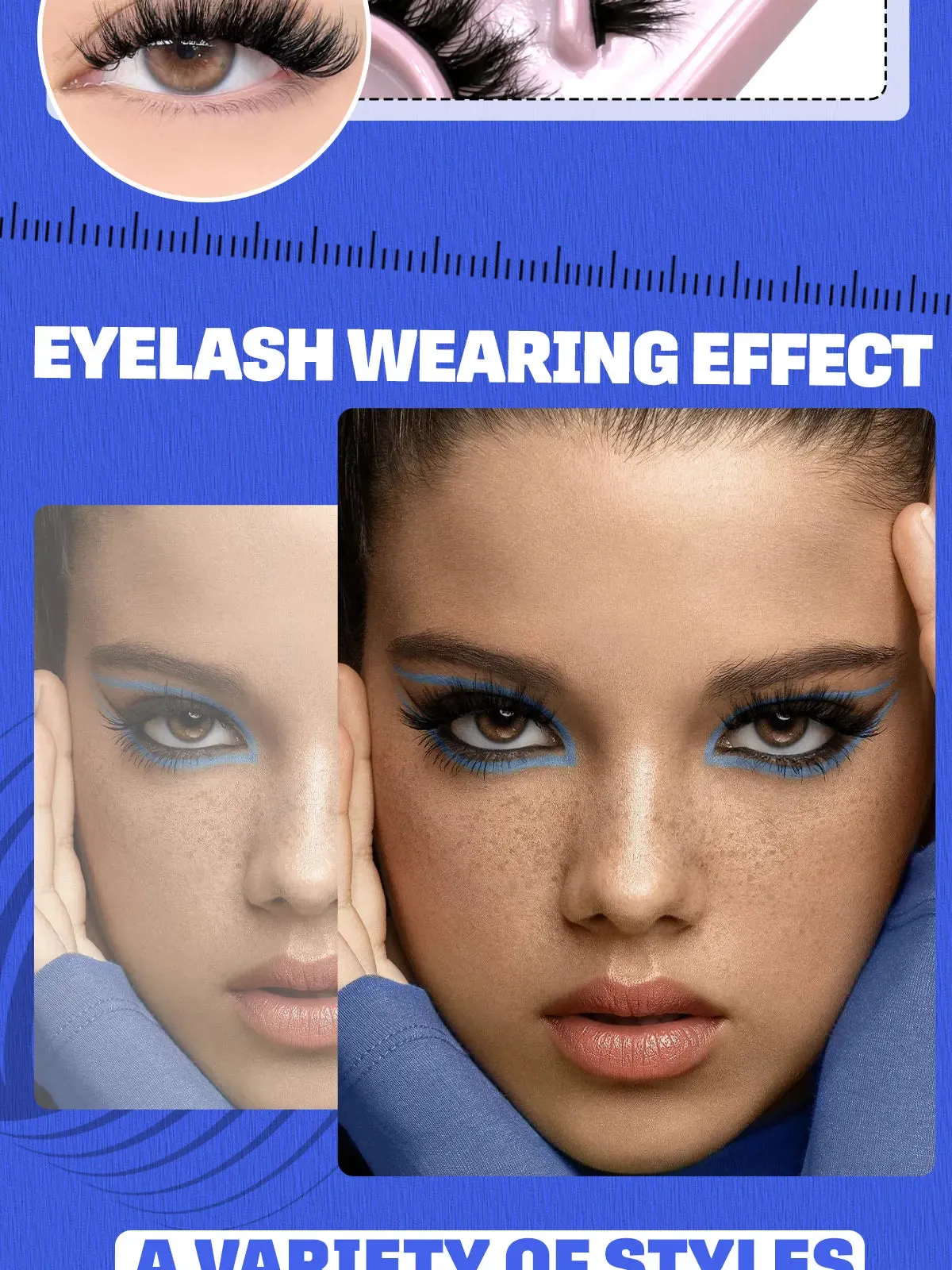 5/10 Pairs Fluffy Soft Wispy Fake Eyelashes