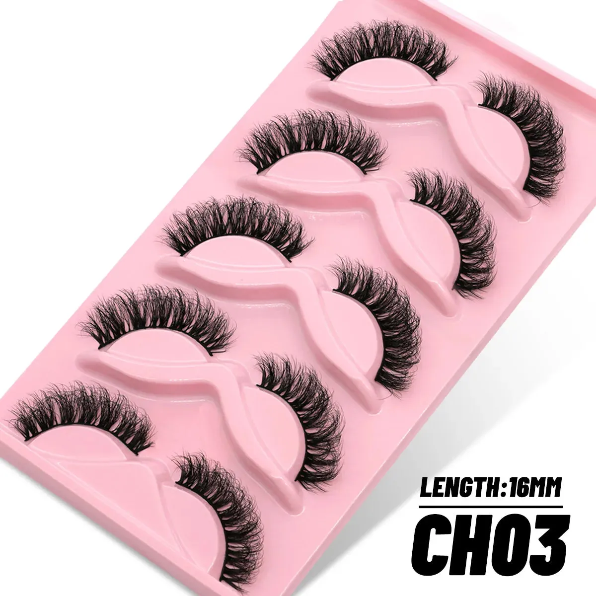 5/10 Pairs Fluffy Soft Wispy Fake Eyelashes