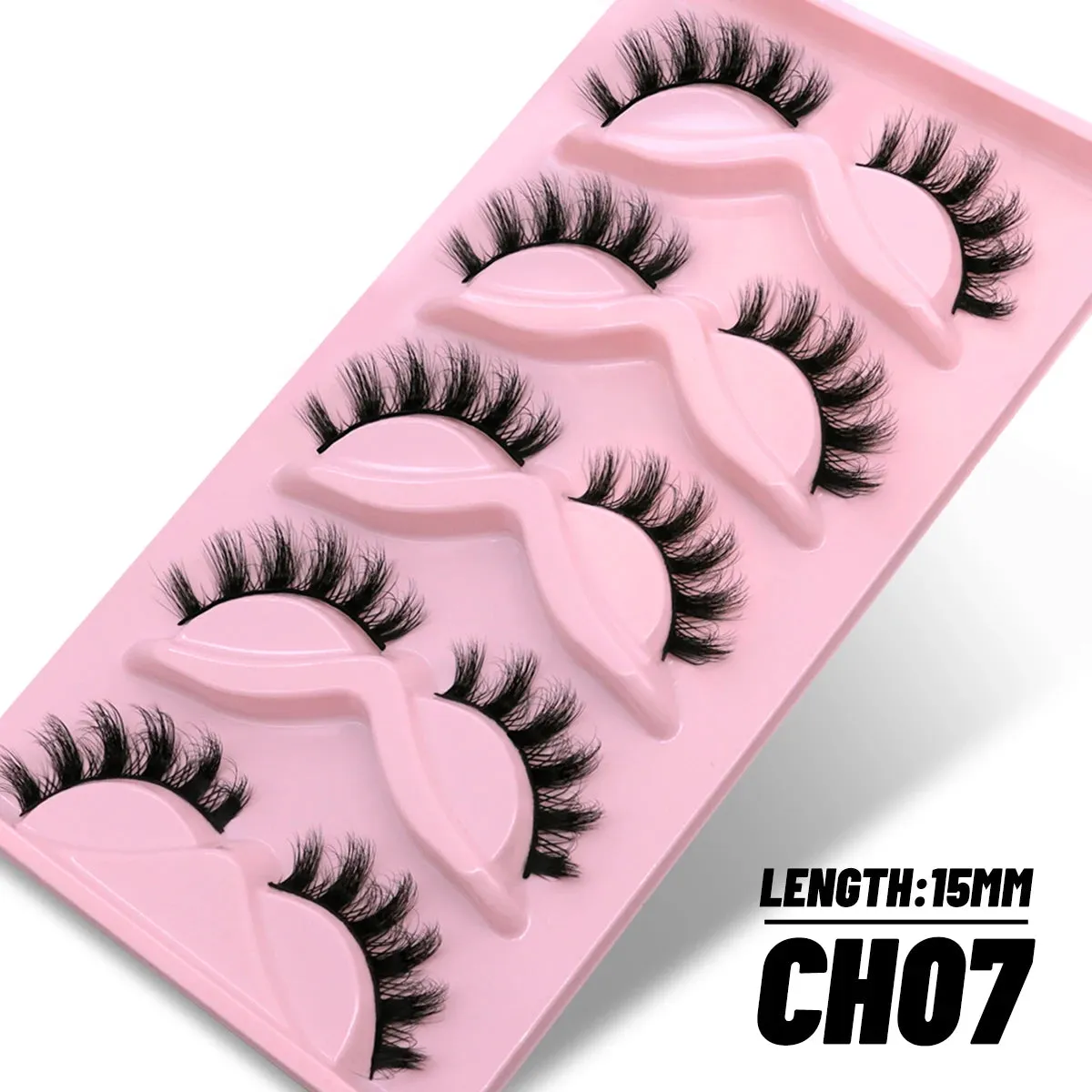 5/10 Pairs Fluffy Soft Wispy Fake Eyelashes