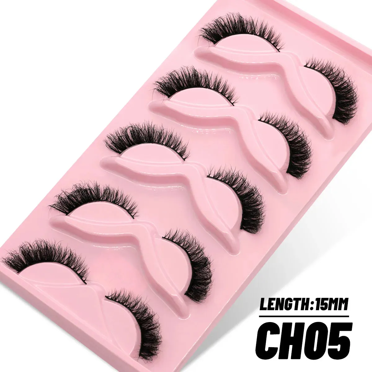 5/10 Pairs Fluffy Soft Wispy Fake Eyelashes