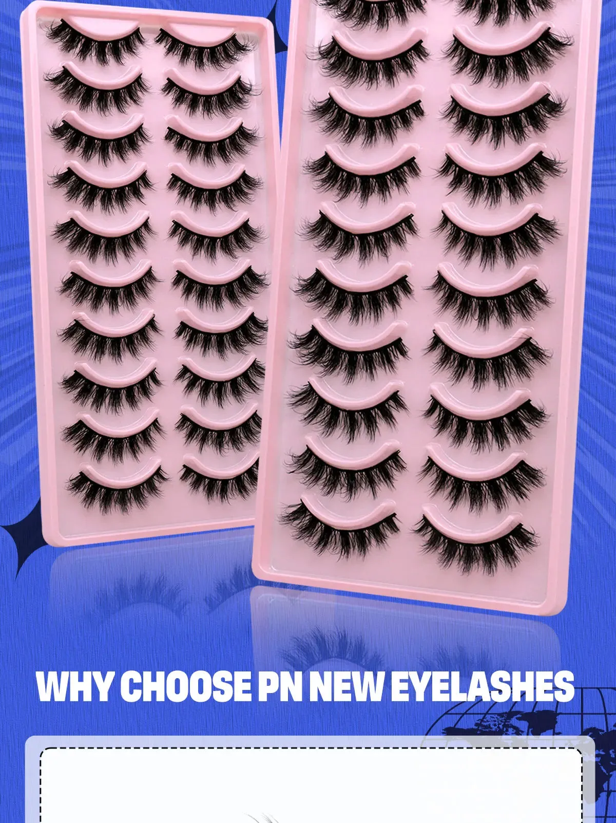 5/10 Pairs Fluffy Soft Wispy Fake Eyelashes