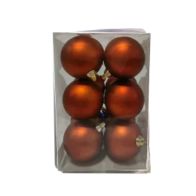 Bauble Matte Copper 70mm - 12 Pack