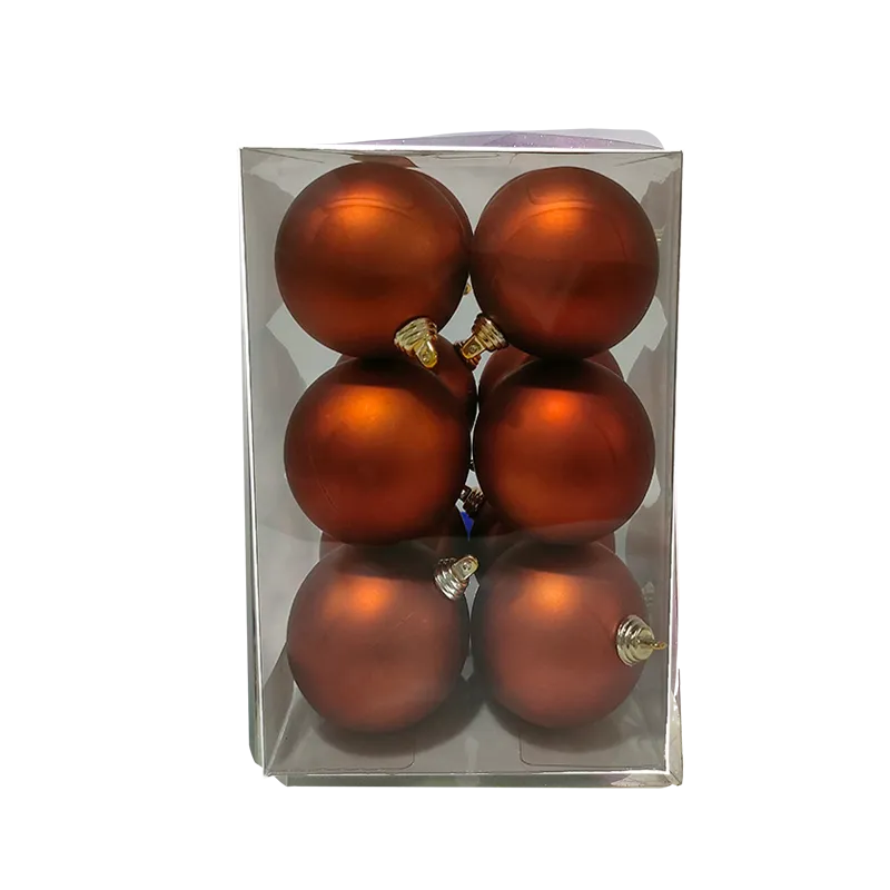 Bauble Matte Copper 70mm - 12 Pack