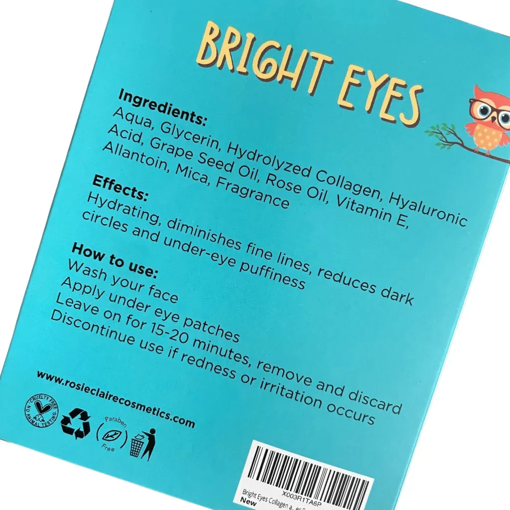 Bright Eyes Collagen And Hyaluronic Acid Under Eye Patches by Rosie Claire Cosmetics