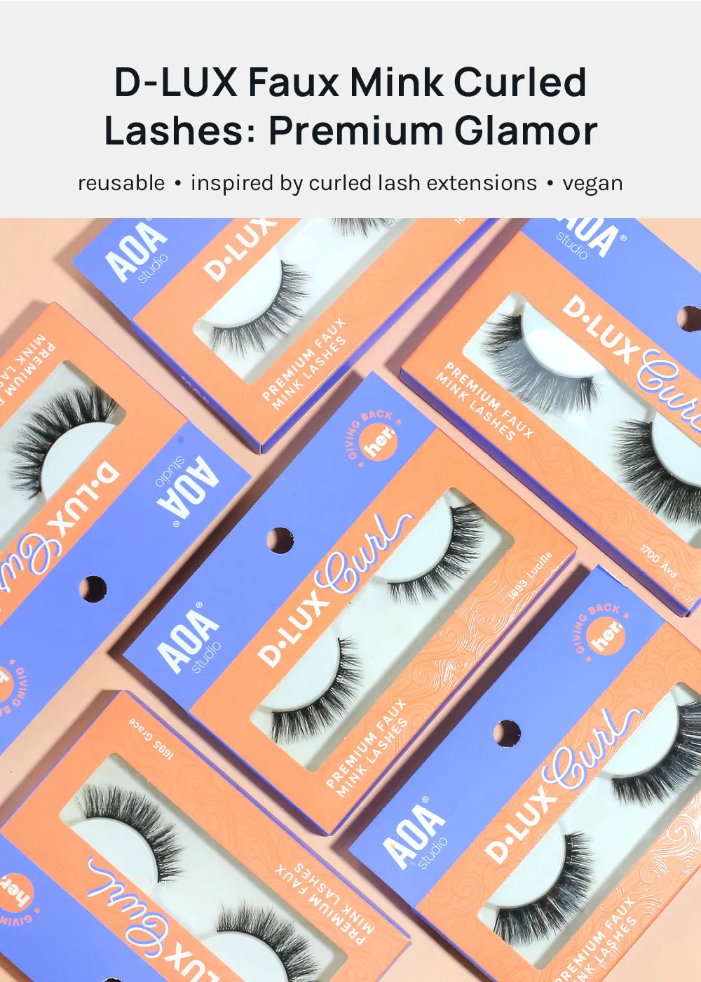 D-LUX Curl Premium Faux Mink Lashes - Ava