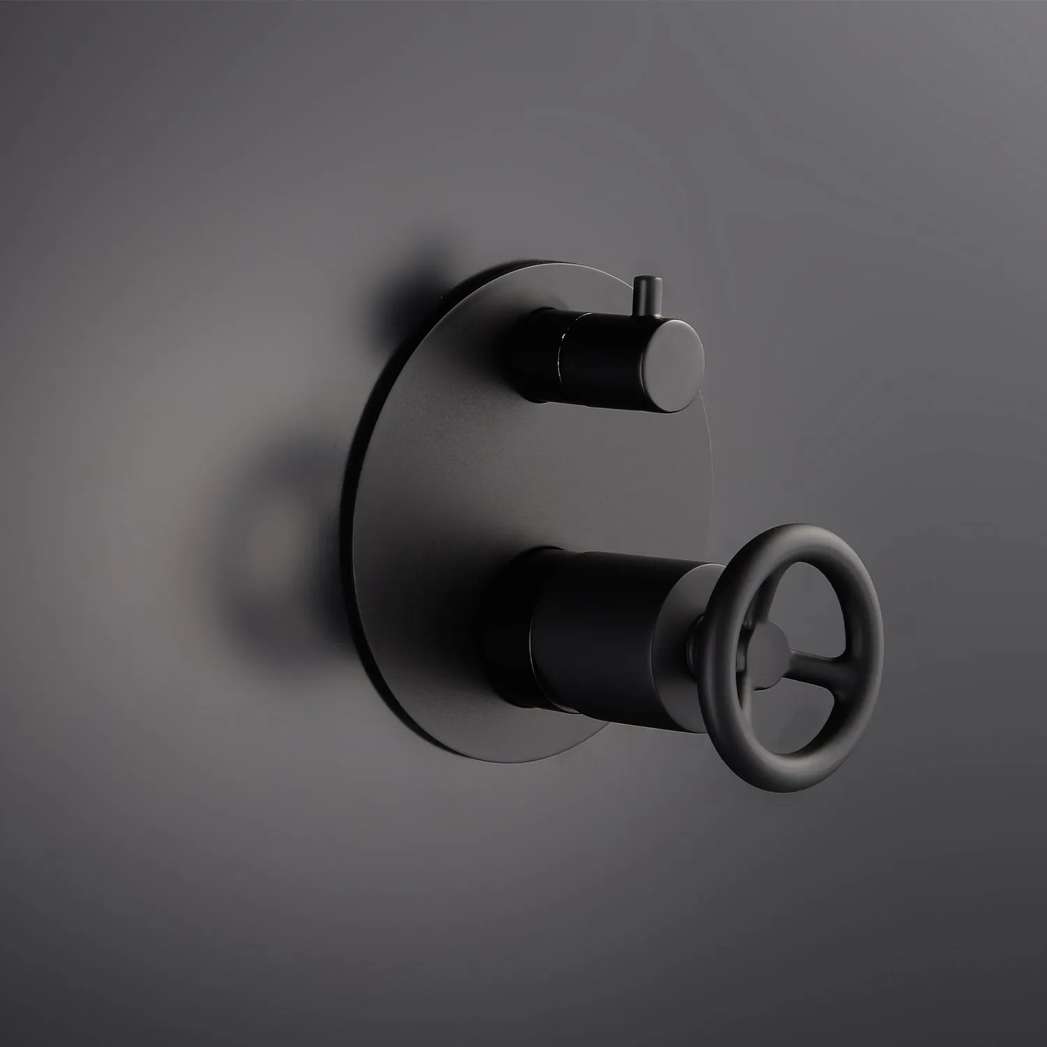 DAX Round Shower Valve with 2 Functions Matte Black Finish (DAX-8030045-BL)