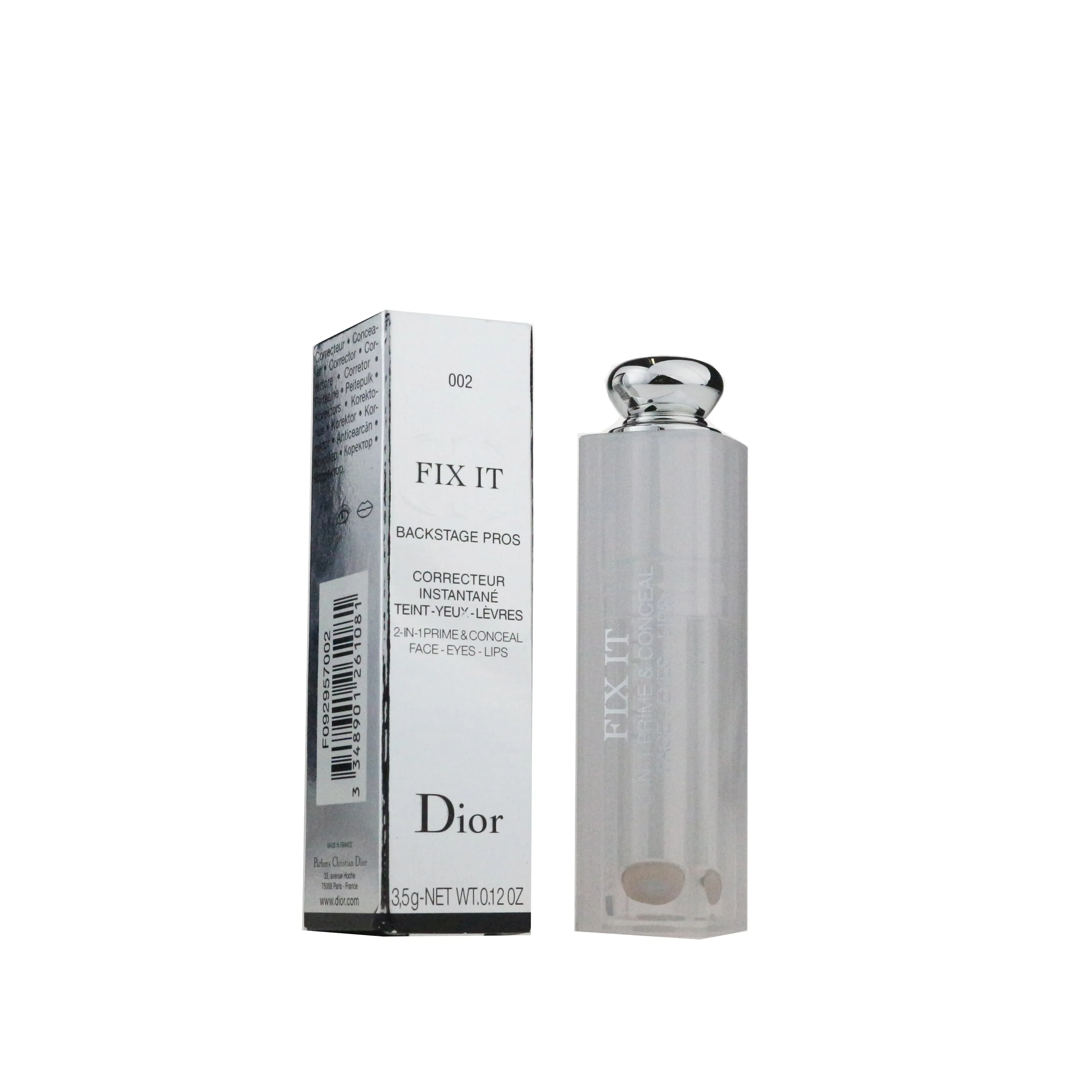Dior Fix It Backstage Pros 2-In-1 Prime & Conceal '002 Medium' 3.5g New In Box
