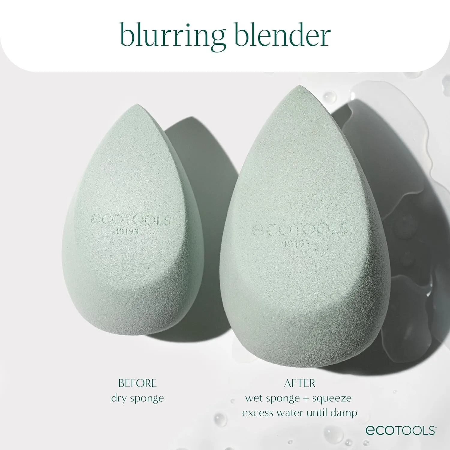 EcoTools Blurring Blender Makeup Sponge - Buildable Coverage, Cruelty-Free, Latex-Free - 1 Count