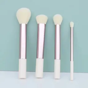 Makeup Brushes 4Pcs Synthetic Foundation Powder Concealers Eye Shadows Blush Makeup Brushes Rose Golden Cosmetic Brushes