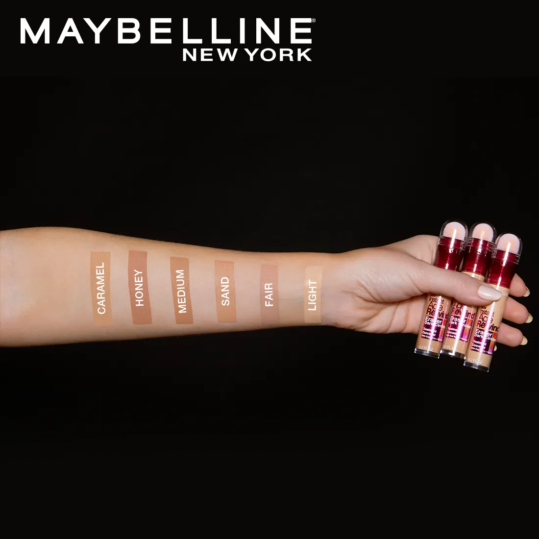 Maybelline New York Instant Age Rewind Concealer, Caramel, 6g