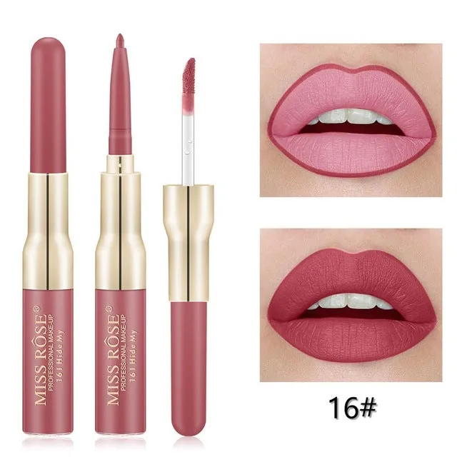 Miss Rose Matte lip Gloss   Liner 2 in 1