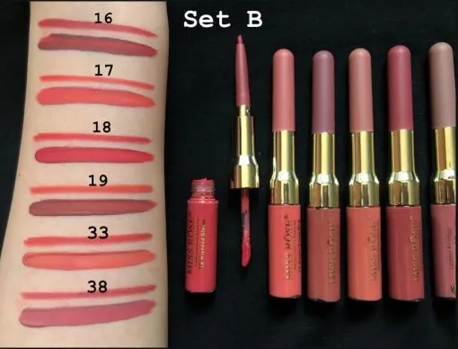 Miss Rose Matte lip Gloss   Liner 2 in 1