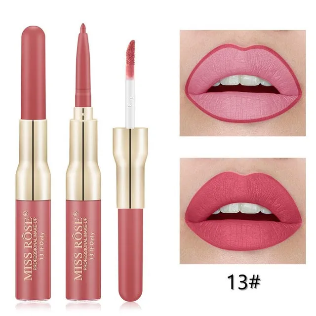 Miss Rose Matte lip Gloss   Liner 2 in 1