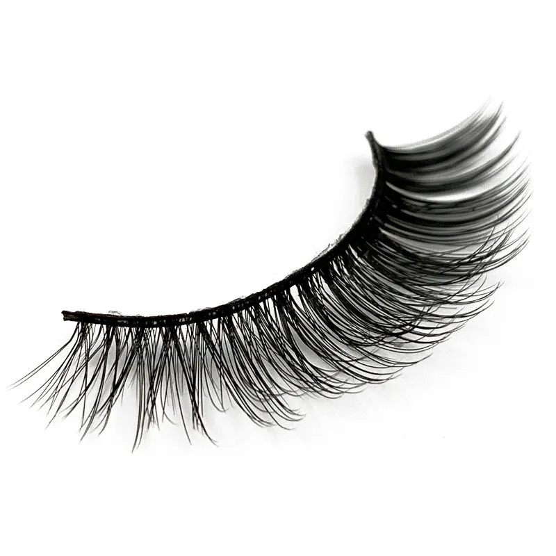 Natural 3D Faux Mink Lashes Colorful Package with Lash Brush V12