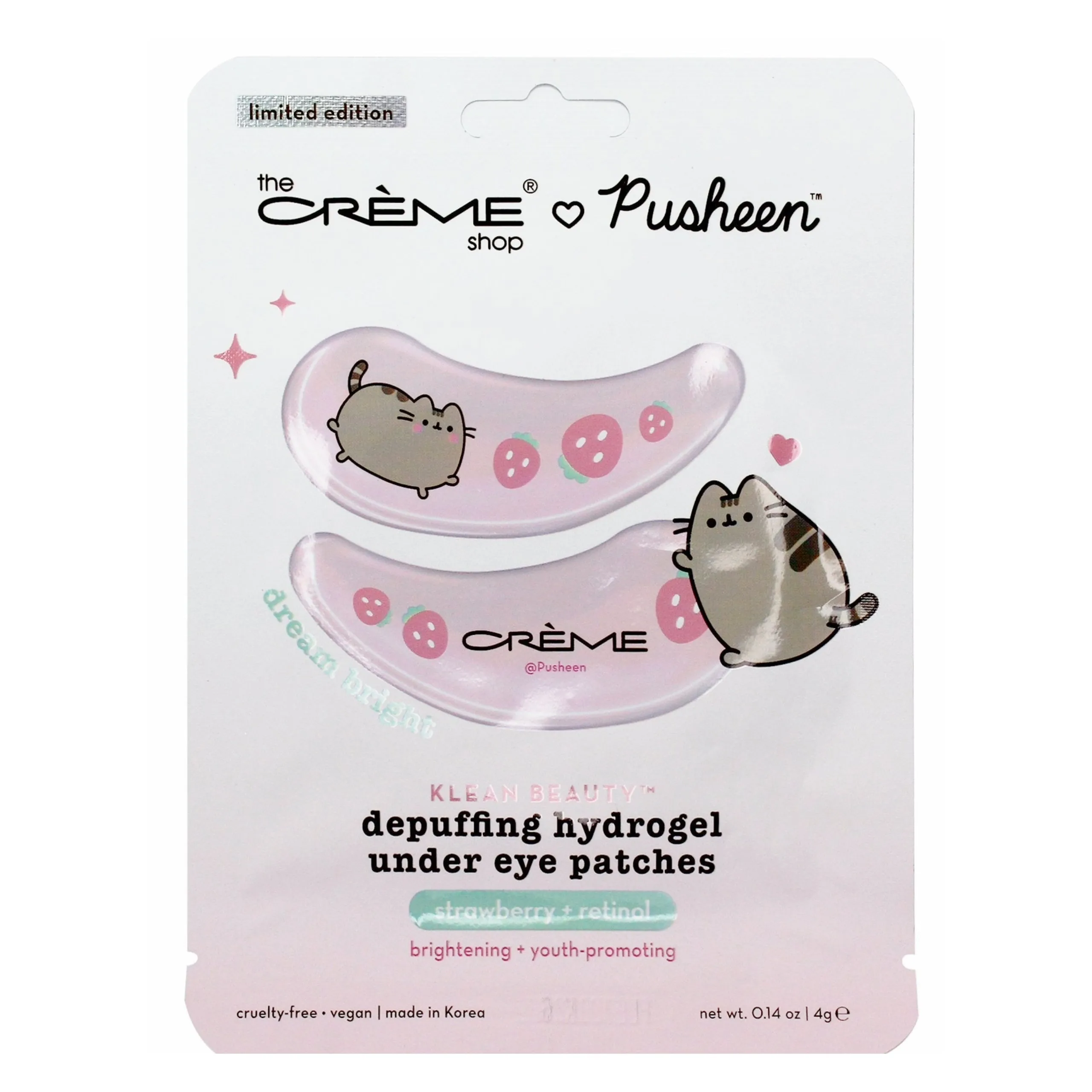 Pusheen Dream Bright Depuffing Hydrogel Under Eye Patches