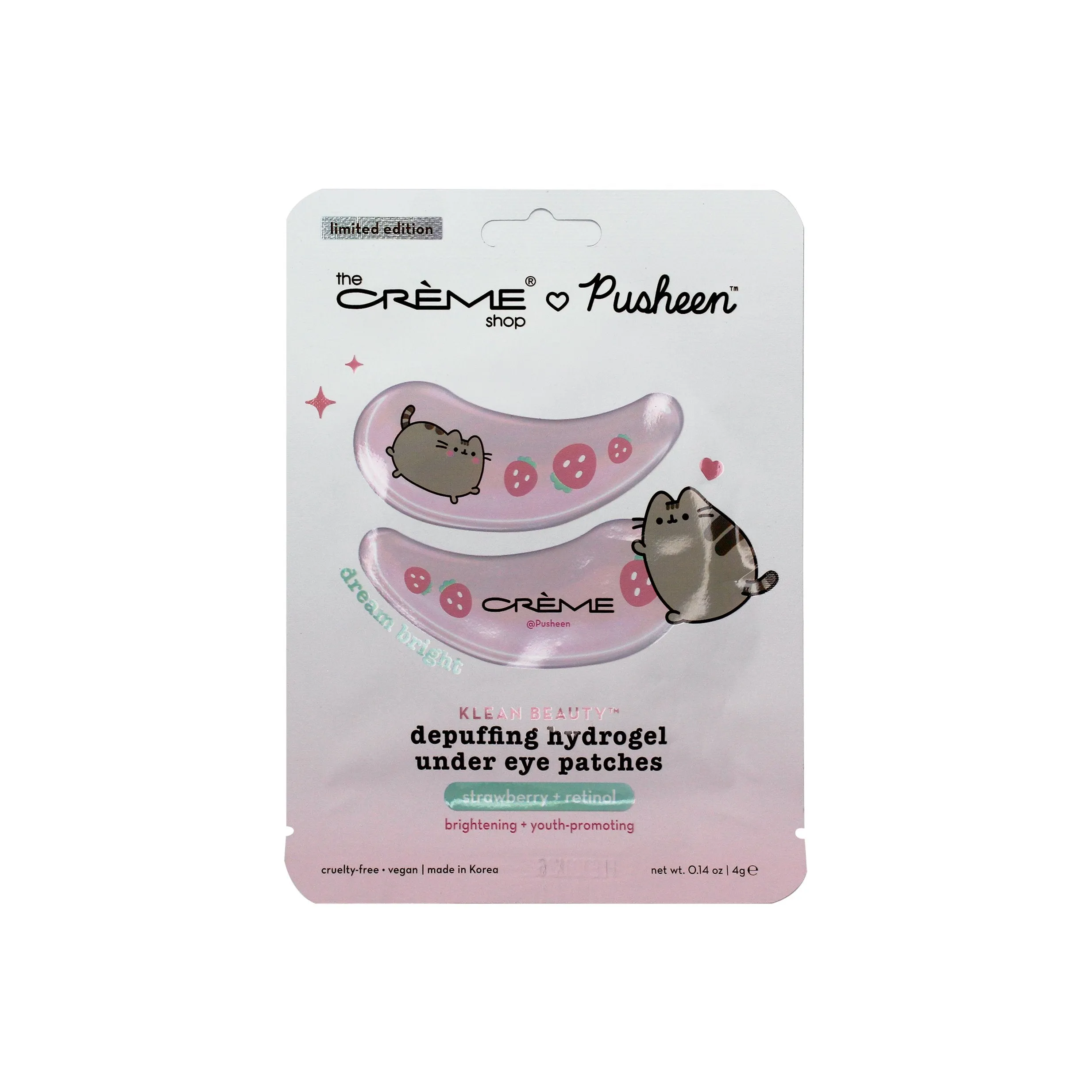 Pusheen Dream Bright Depuffing Hydrogel Under Eye Patches