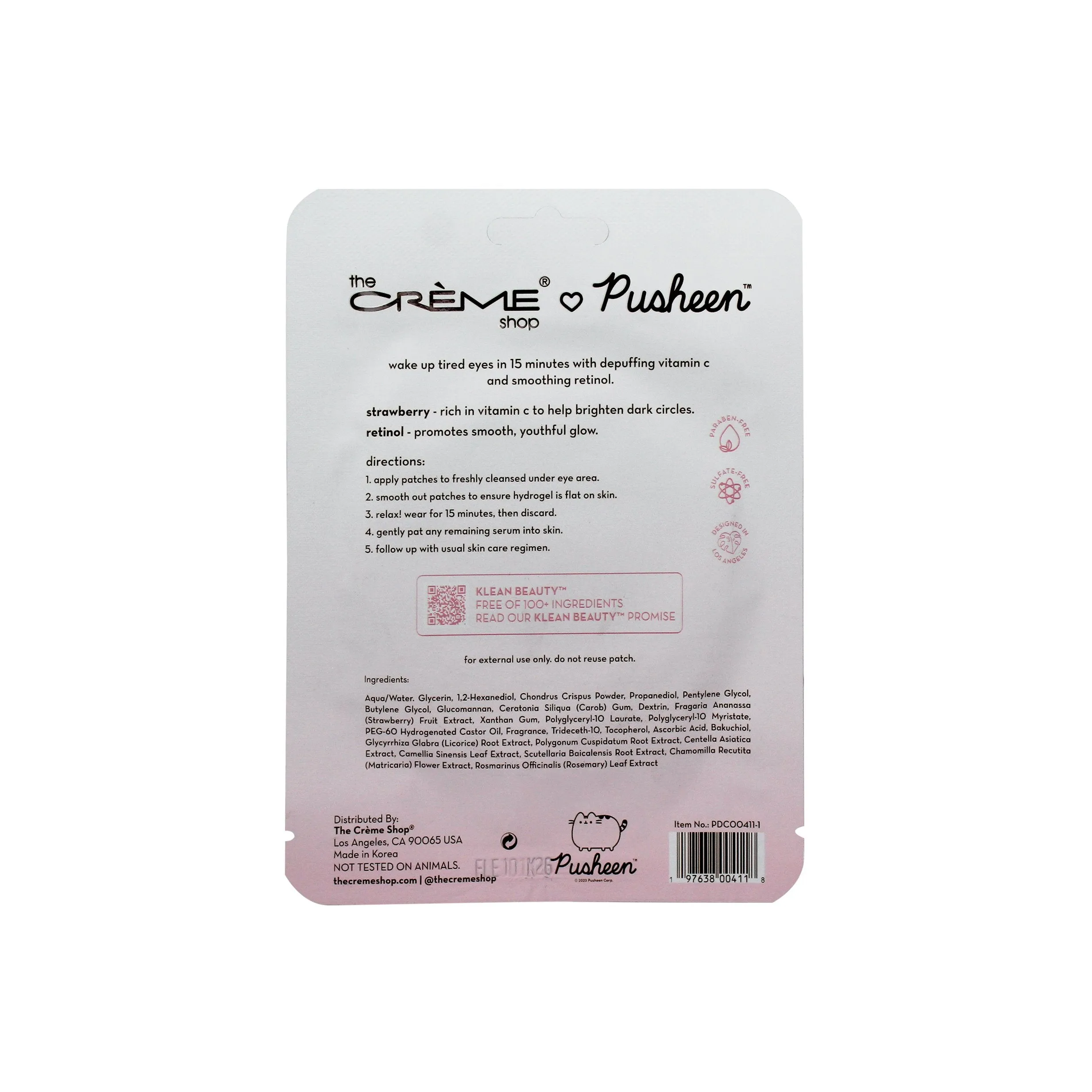 Pusheen Dream Bright Depuffing Hydrogel Under Eye Patches