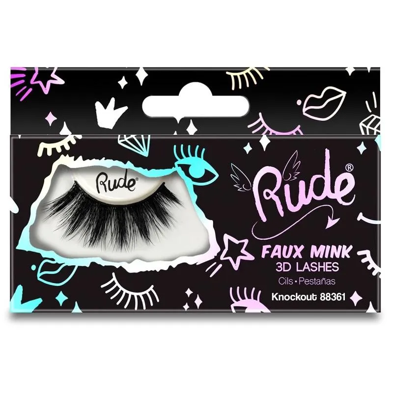 RUDE Faux Mink 3D Lashes - Knockout
