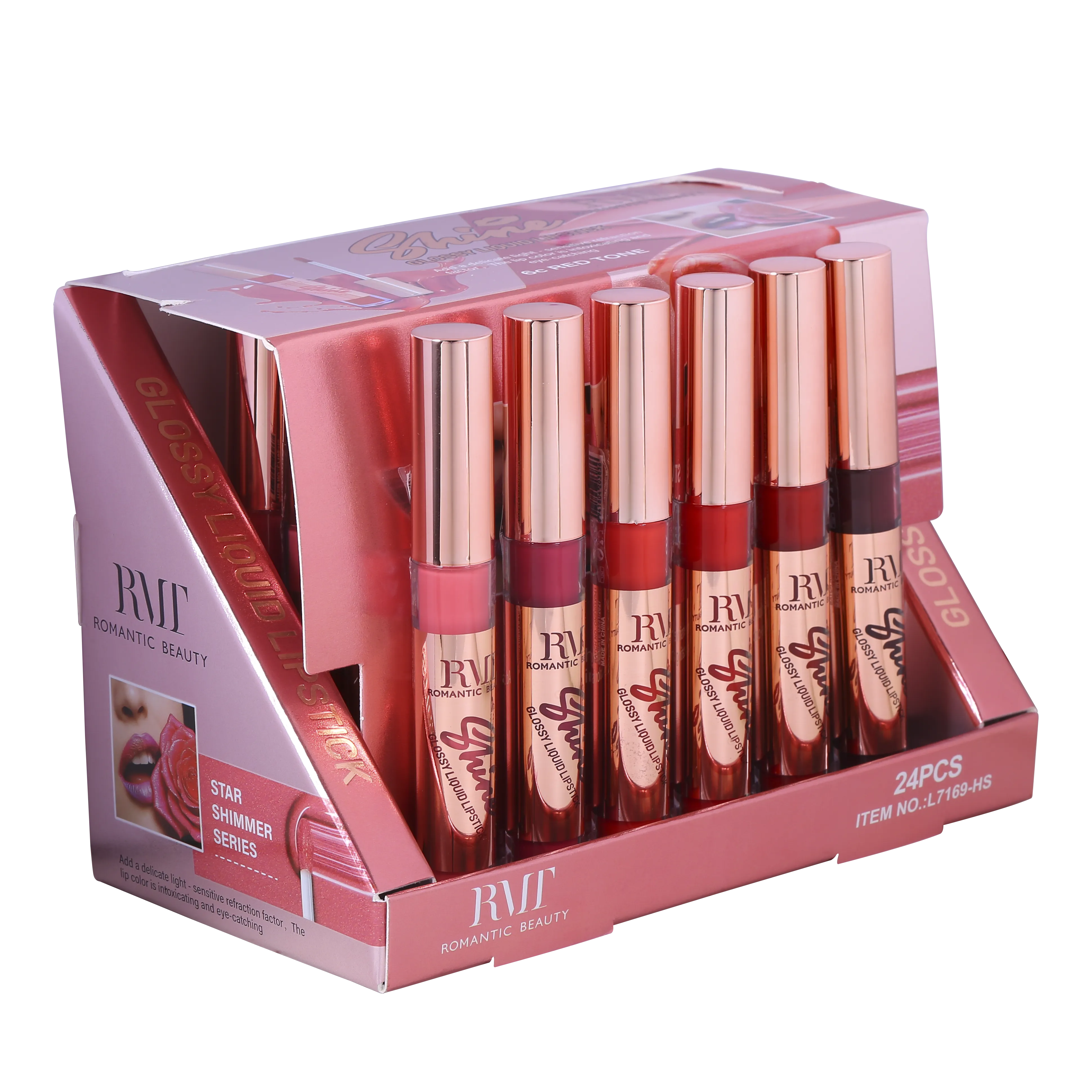 Shine Glossy Liquid Lipstick (Red Tone)