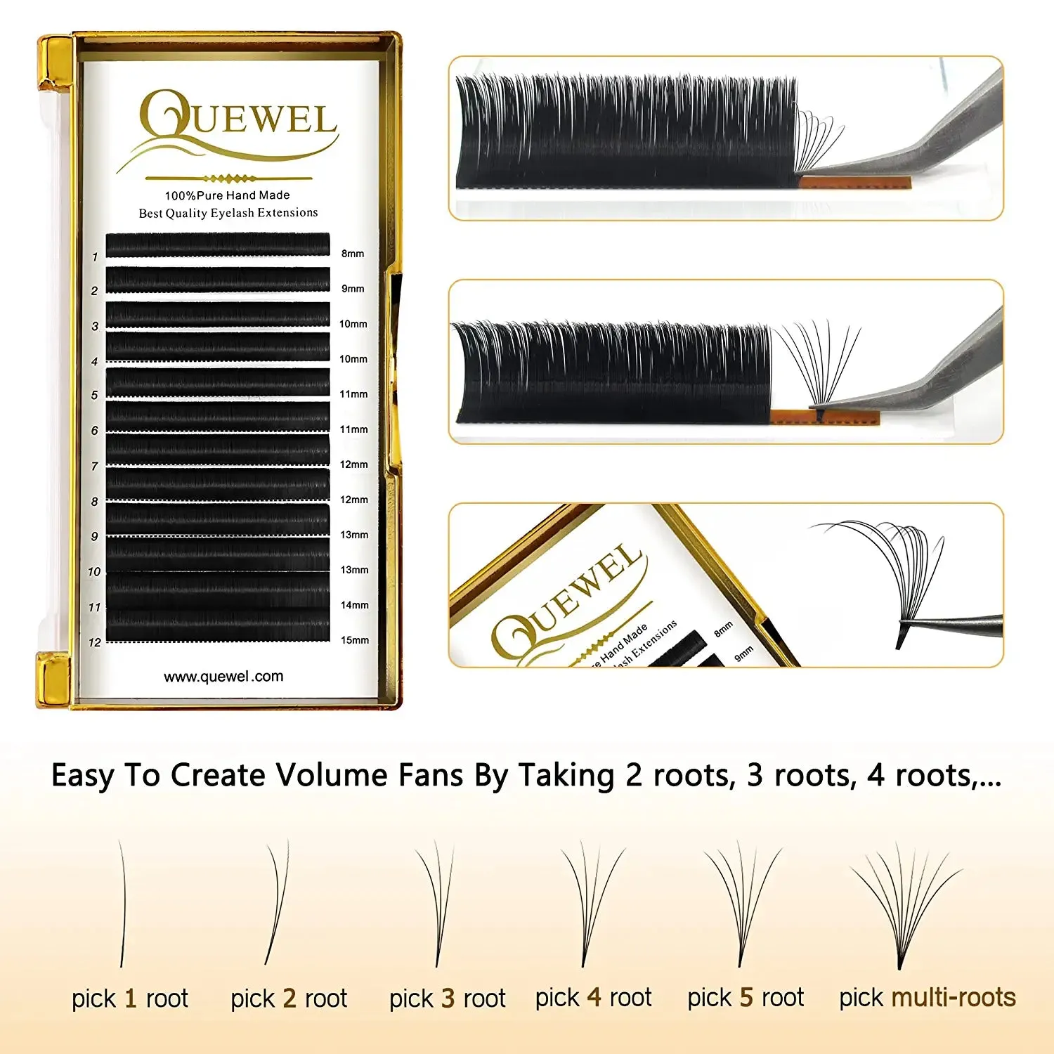 Super Matte Black Self-Fanning Volume Lashes 0.07mm