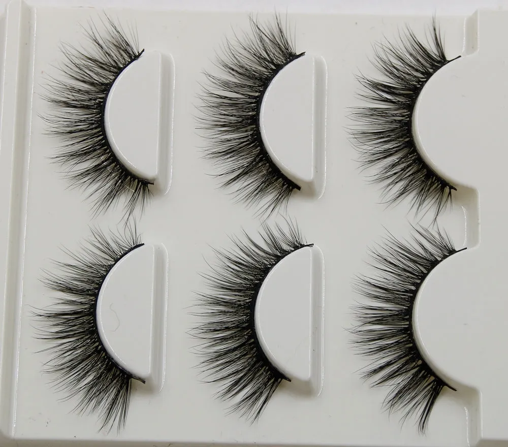 VenusFox Pure Hand Cotton Thread False Eyelashes Messy Soft Natural Thick Fake Eyelashes 3D Three Dimensional Makeup Tools Eyelashes