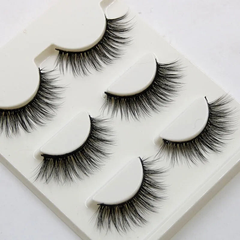 VenusFox Pure Hand Cotton Thread False Eyelashes Messy Soft Natural Thick Fake Eyelashes 3D Three Dimensional Makeup Tools Eyelashes