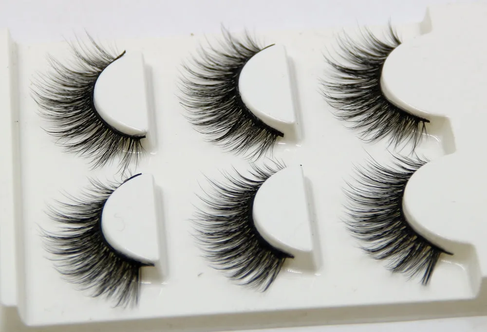 VenusFox Pure Hand Cotton Thread False Eyelashes Messy Soft Natural Thick Fake Eyelashes 3D Three Dimensional Makeup Tools Eyelashes