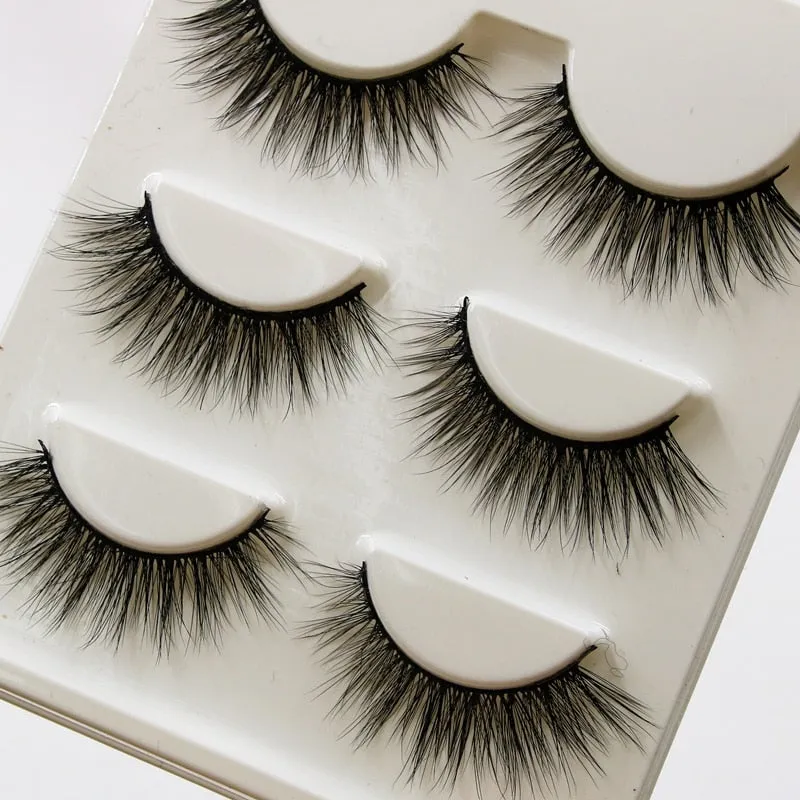 VenusFox Pure Hand Cotton Thread False Eyelashes Messy Soft Natural Thick Fake Eyelashes 3D Three Dimensional Makeup Tools Eyelashes