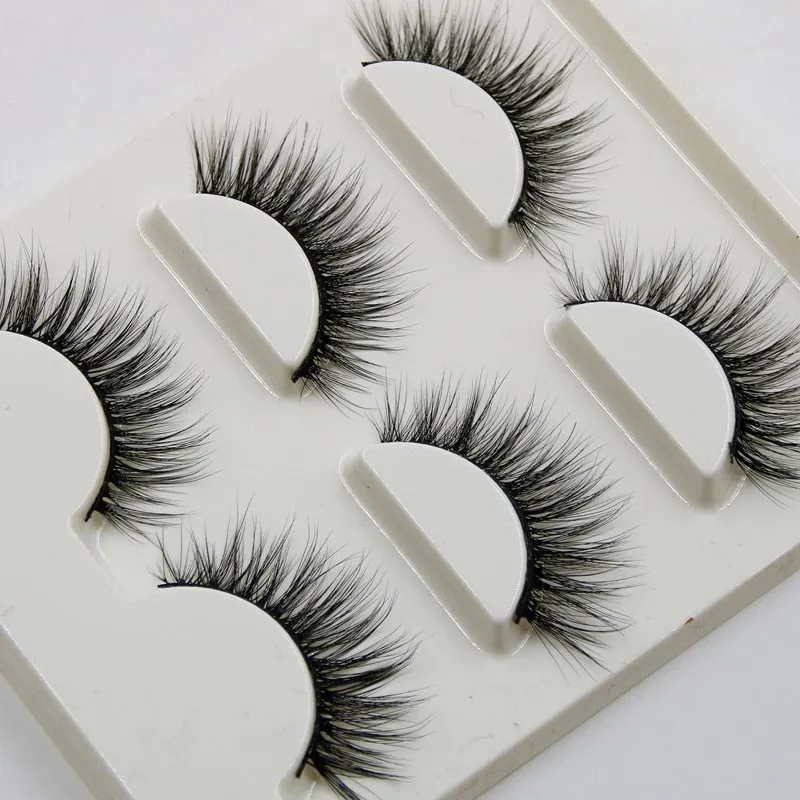 VenusFox Pure Hand Cotton Thread False Eyelashes Messy Soft Natural Thick Fake Eyelashes 3D Three Dimensional Makeup Tools Eyelashes