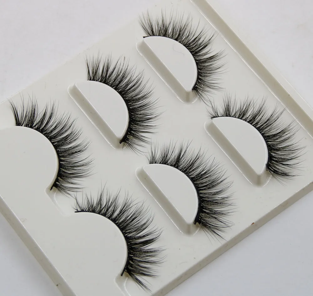 VenusFox Pure Hand Cotton Thread False Eyelashes Messy Soft Natural Thick Fake Eyelashes 3D Three Dimensional Makeup Tools Eyelashes