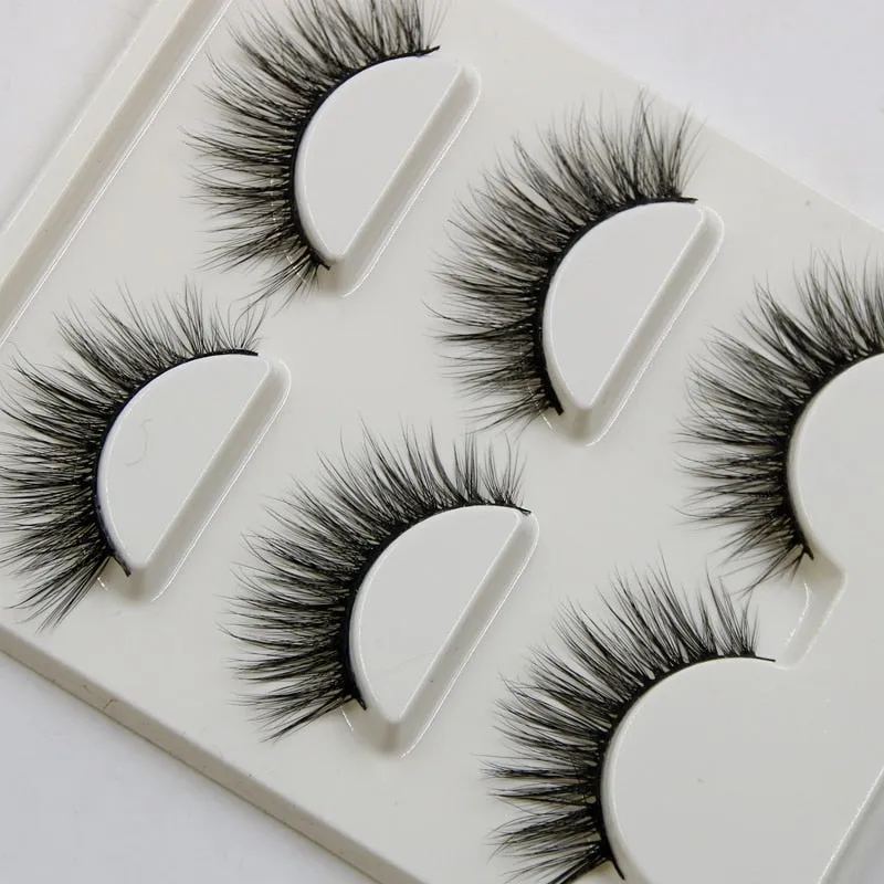 VenusFox Pure Hand Cotton Thread False Eyelashes Messy Soft Natural Thick Fake Eyelashes 3D Three Dimensional Makeup Tools Eyelashes