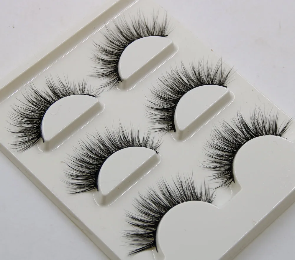 VenusFox Pure Hand Cotton Thread False Eyelashes Messy Soft Natural Thick Fake Eyelashes 3D Three Dimensional Makeup Tools Eyelashes