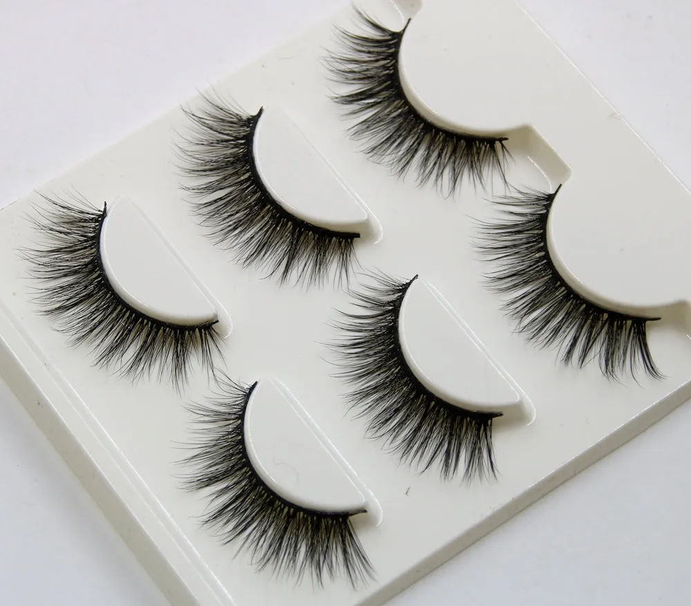 VenusFox Pure Hand Cotton Thread False Eyelashes Messy Soft Natural Thick Fake Eyelashes 3D Three Dimensional Makeup Tools Eyelashes
